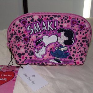 Vera Bradley NWT Peanuts Collection "Love You Snoopy" Clamshell Cosmetic Case